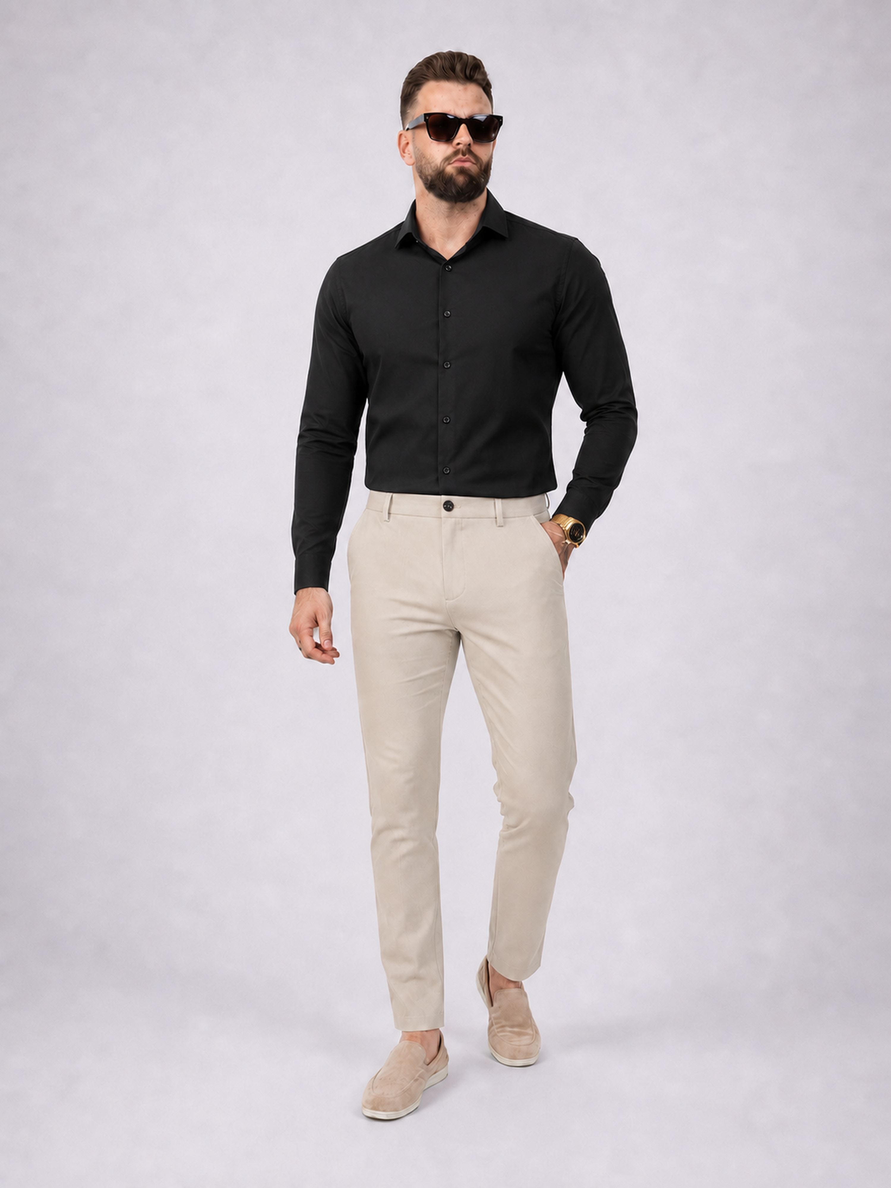Overhemd Slim Fit Black - Frankie's