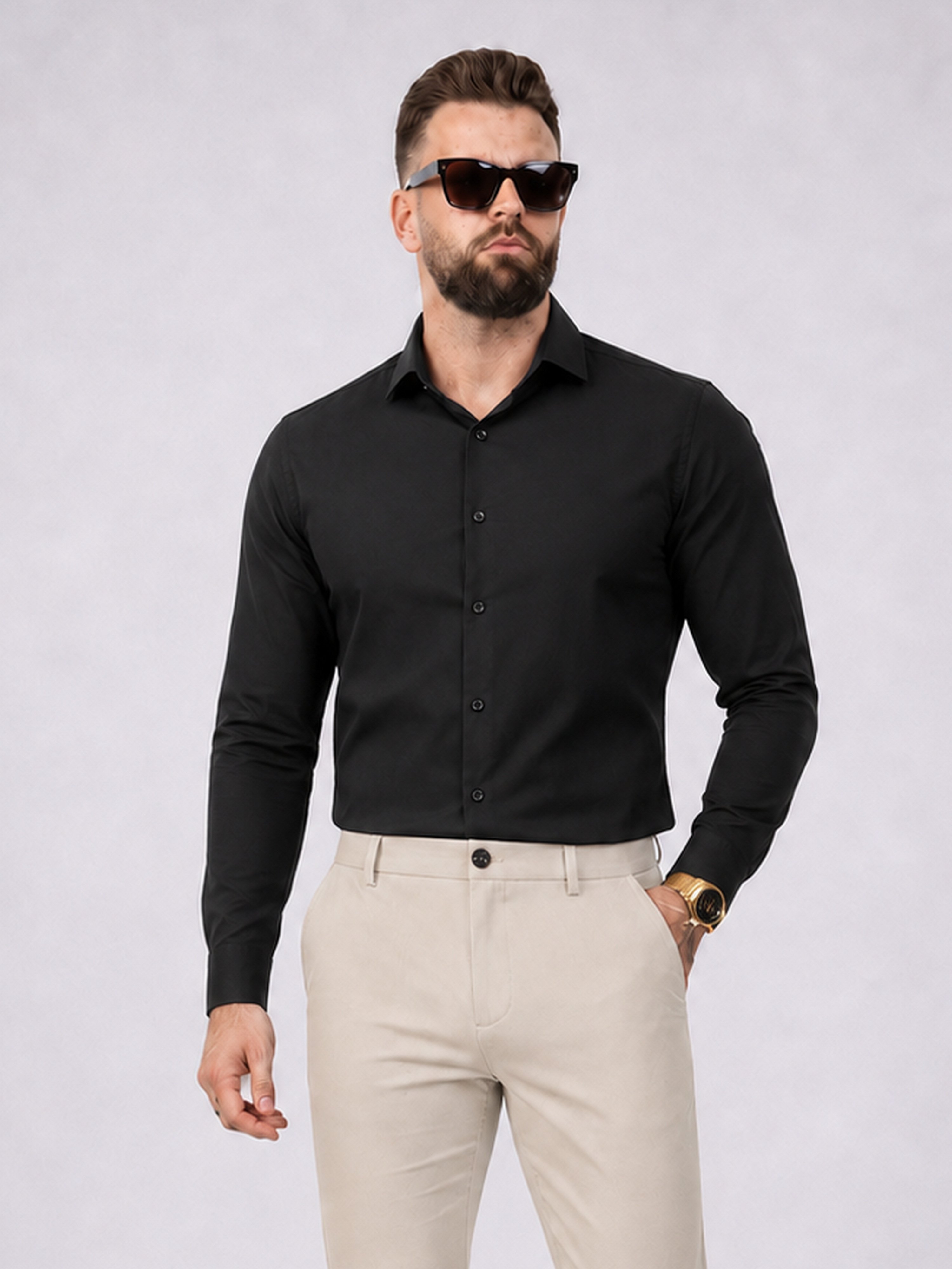 Camicia Slim Fit - Nera