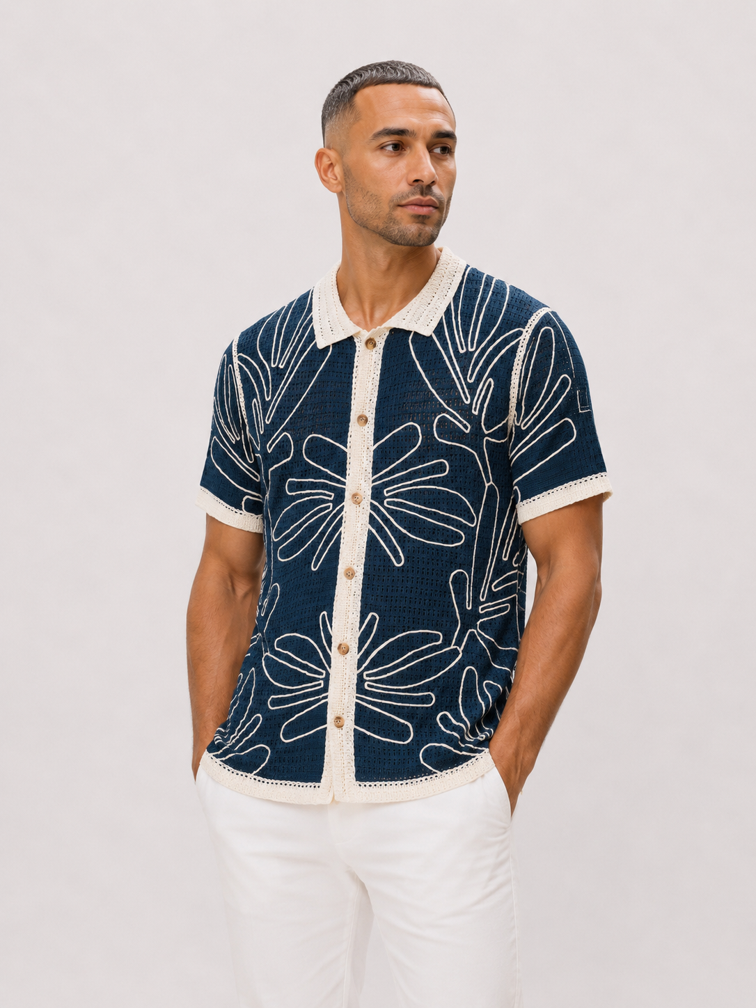Milos Knitted Shirt Navy