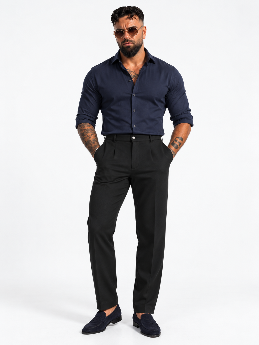 Modena Straight Fit Pantalon Black