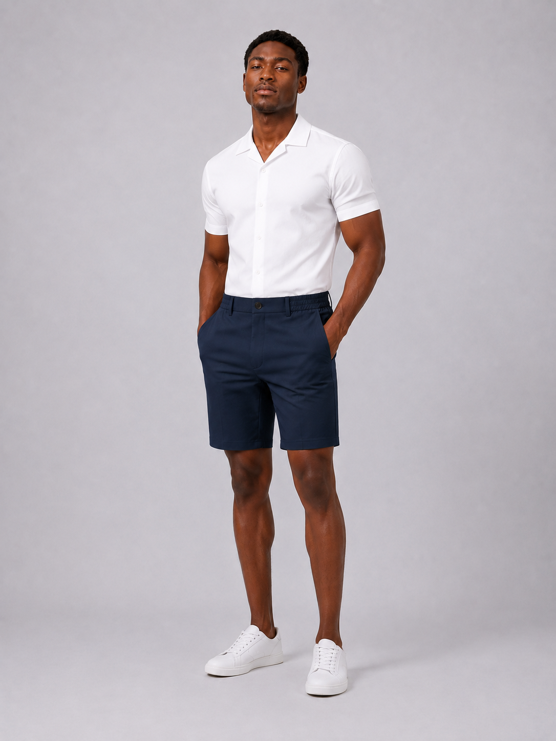 Monaco Tailored Shorts – Midnight Navy