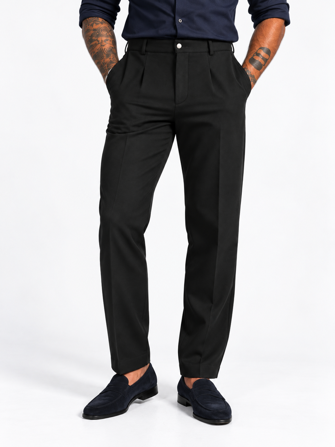 Modena Straight Fit Pantalon Black