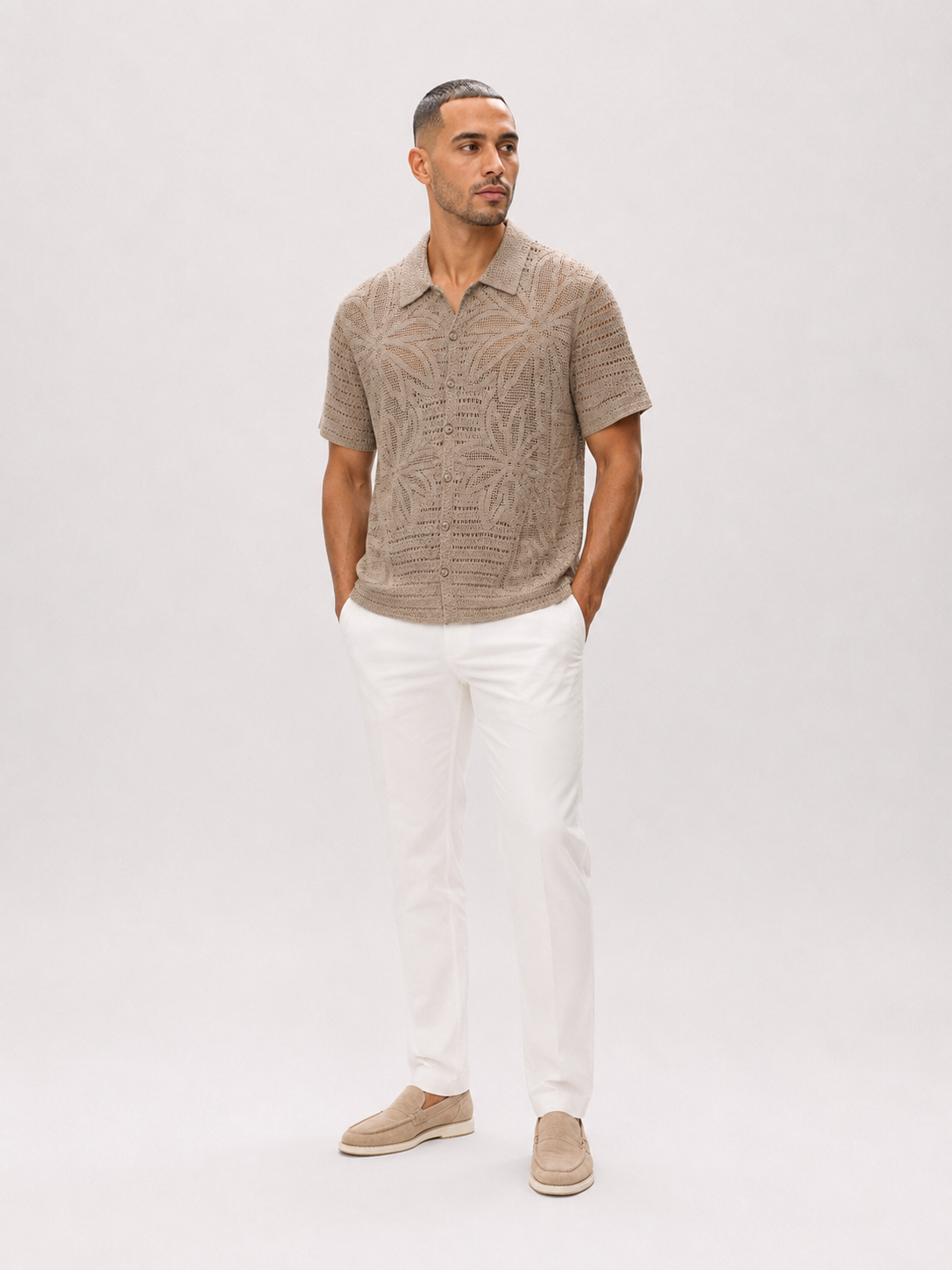 Paros Knitted Shirt Brown