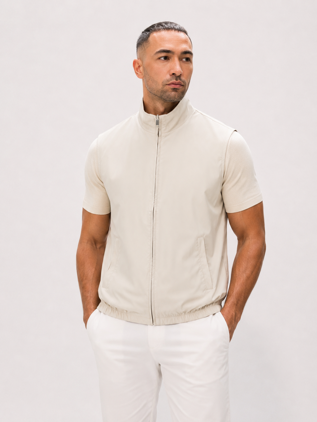 Reversible bodywarmer Brown Beige
