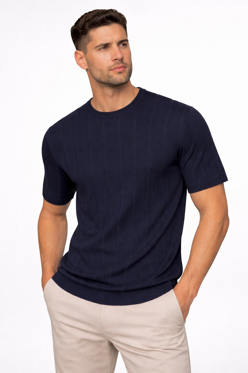 Classic Knitwear T-shirt Navy