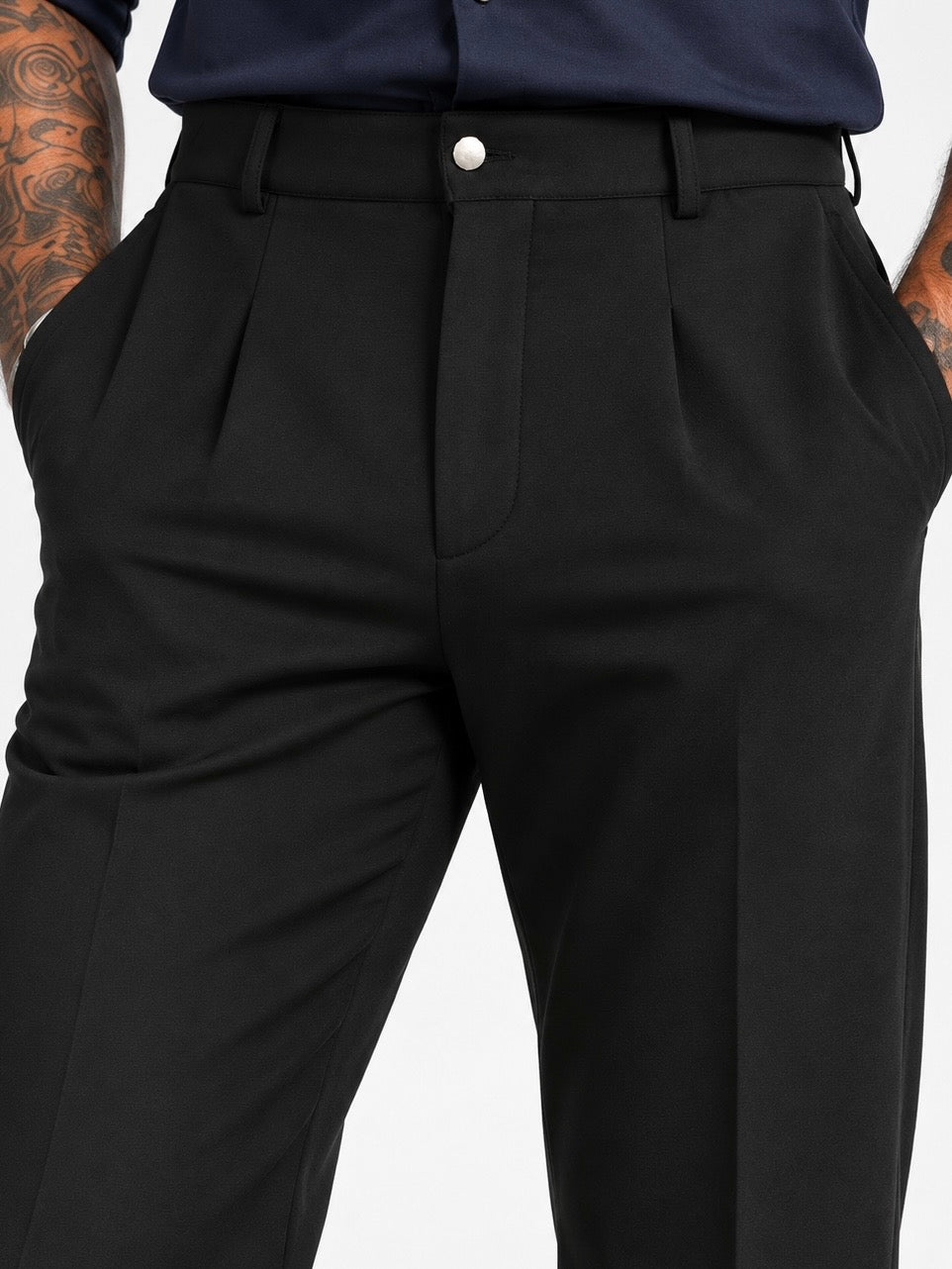 Modena Straight Fit Pantalon Black