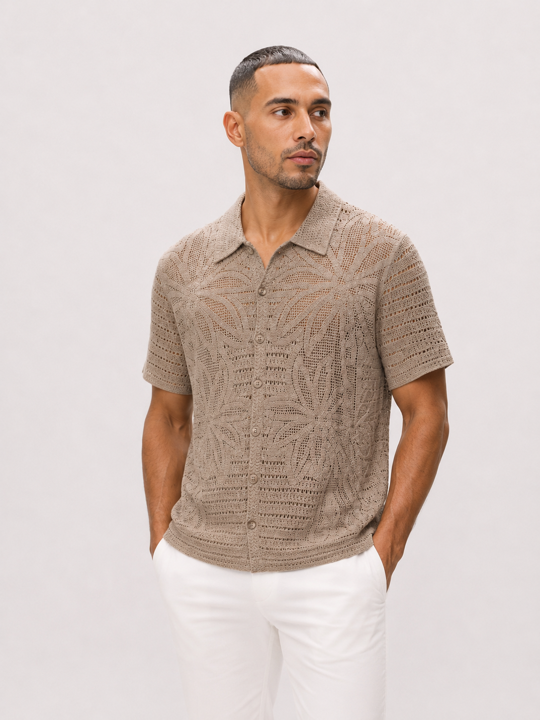 Paros Knitted Shirt Brown