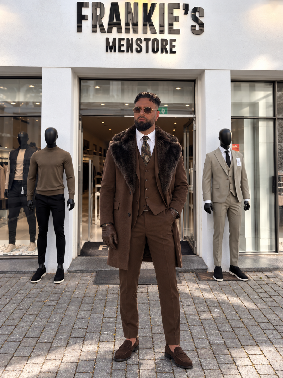 Bormio Statement Coat Brown - Frankie's