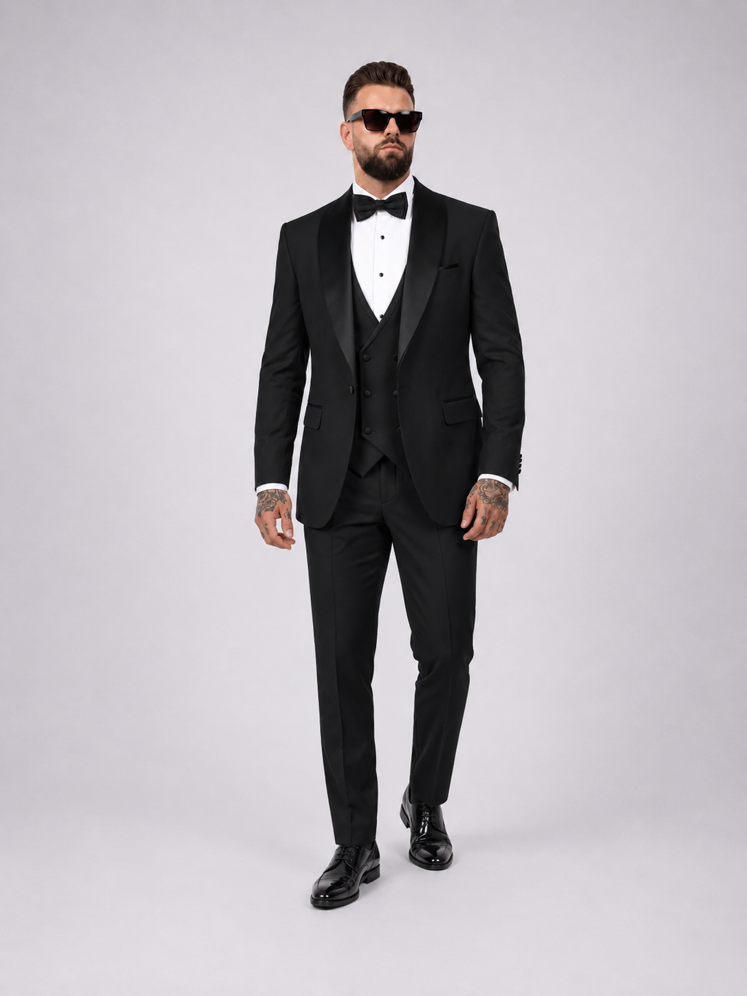 Frankie Premium 4-piece wedding suit black