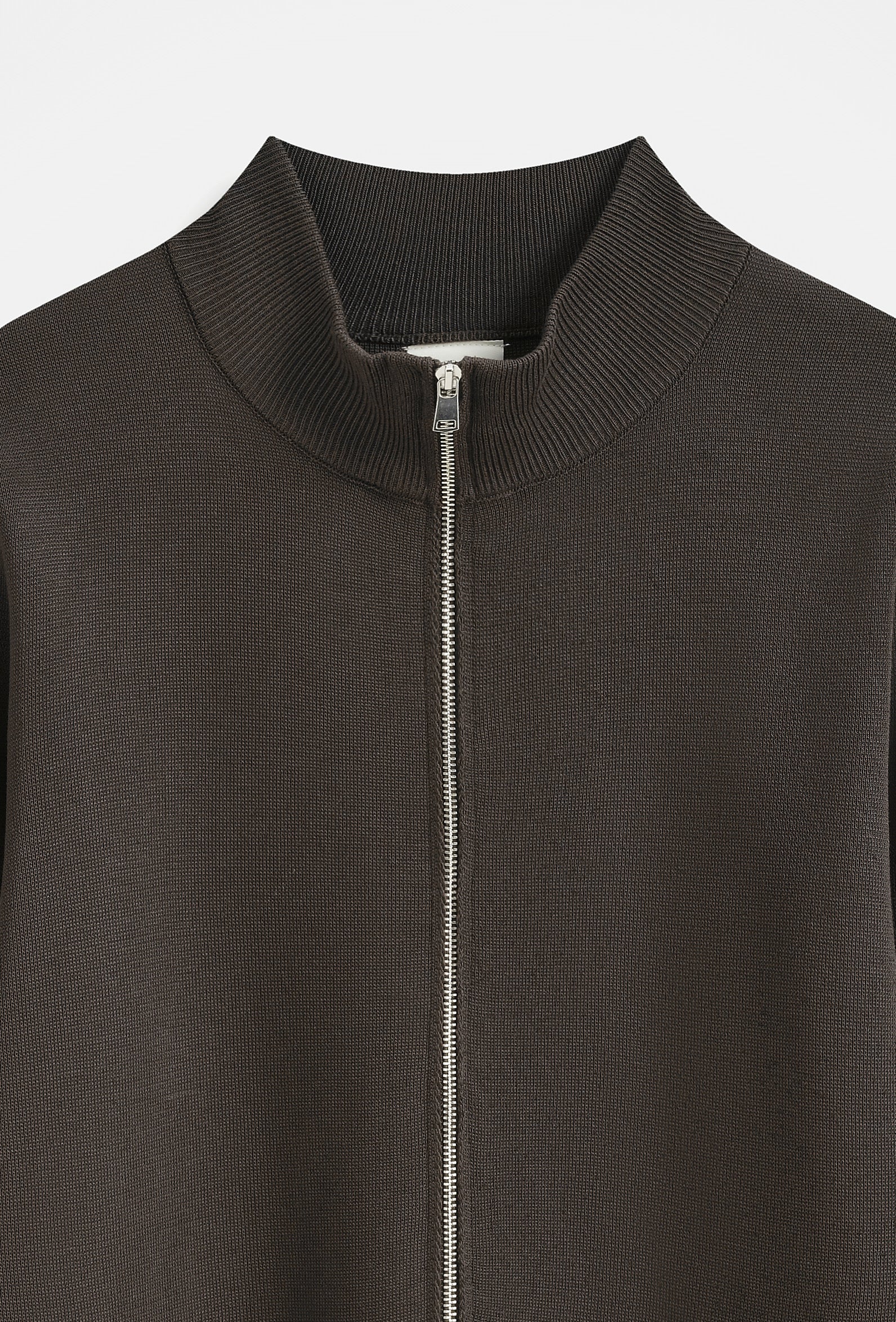 The Milano Zip Cardigan Brown