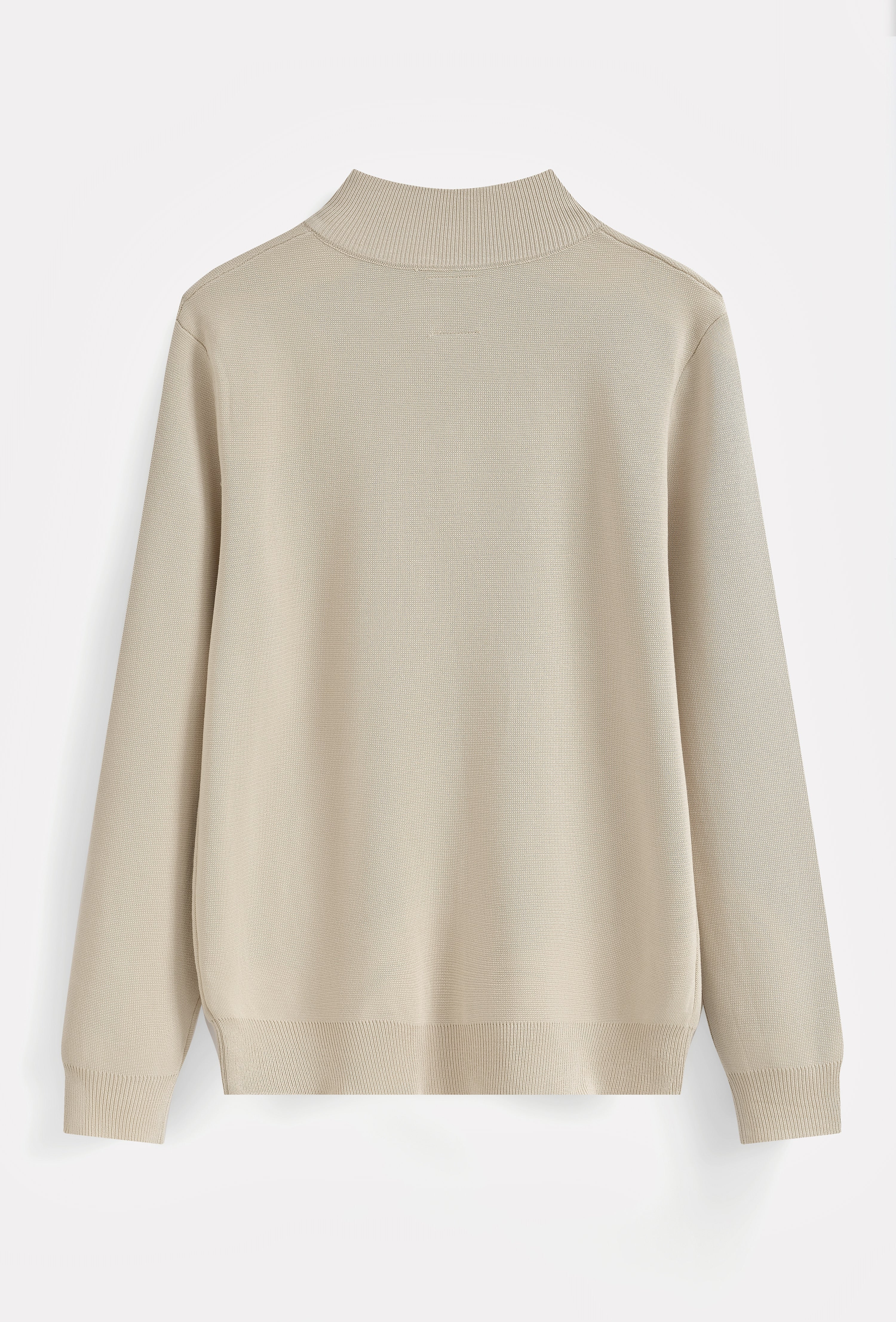 The Milano Zip Cardigan Beige