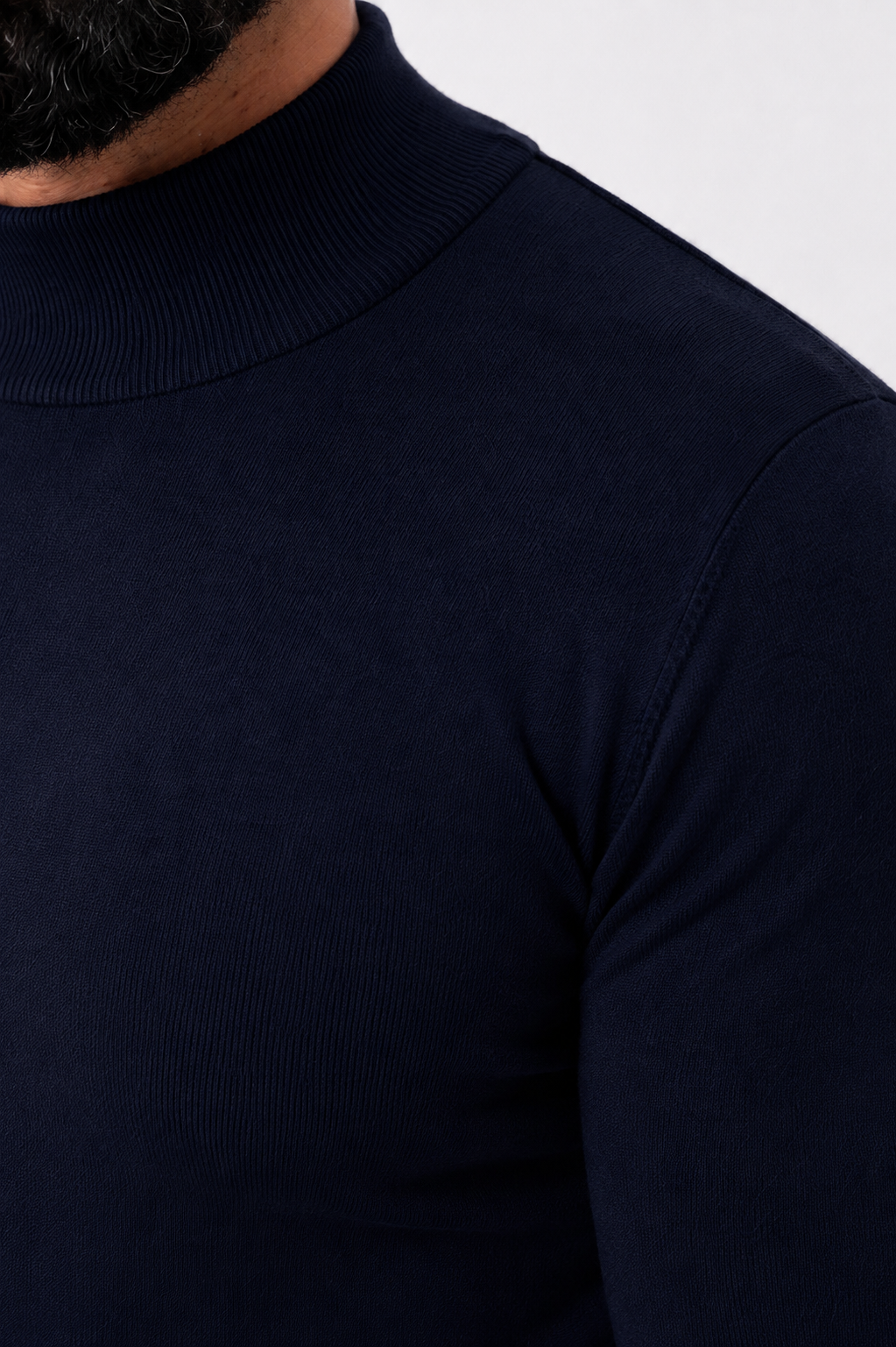 Milano Knit Turtleneck Navy Blue