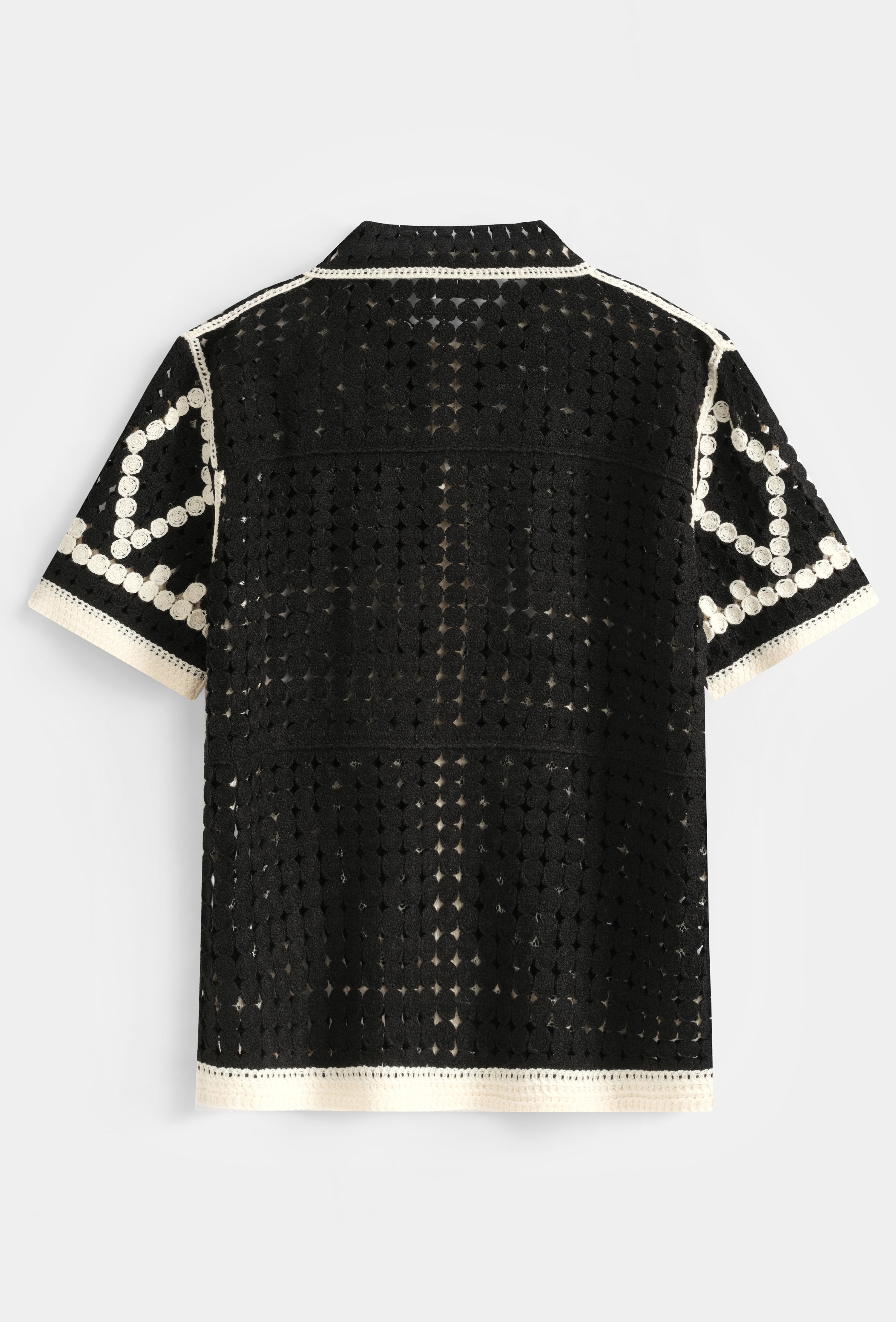 Monaco Crochet Shirt – Black Ivory