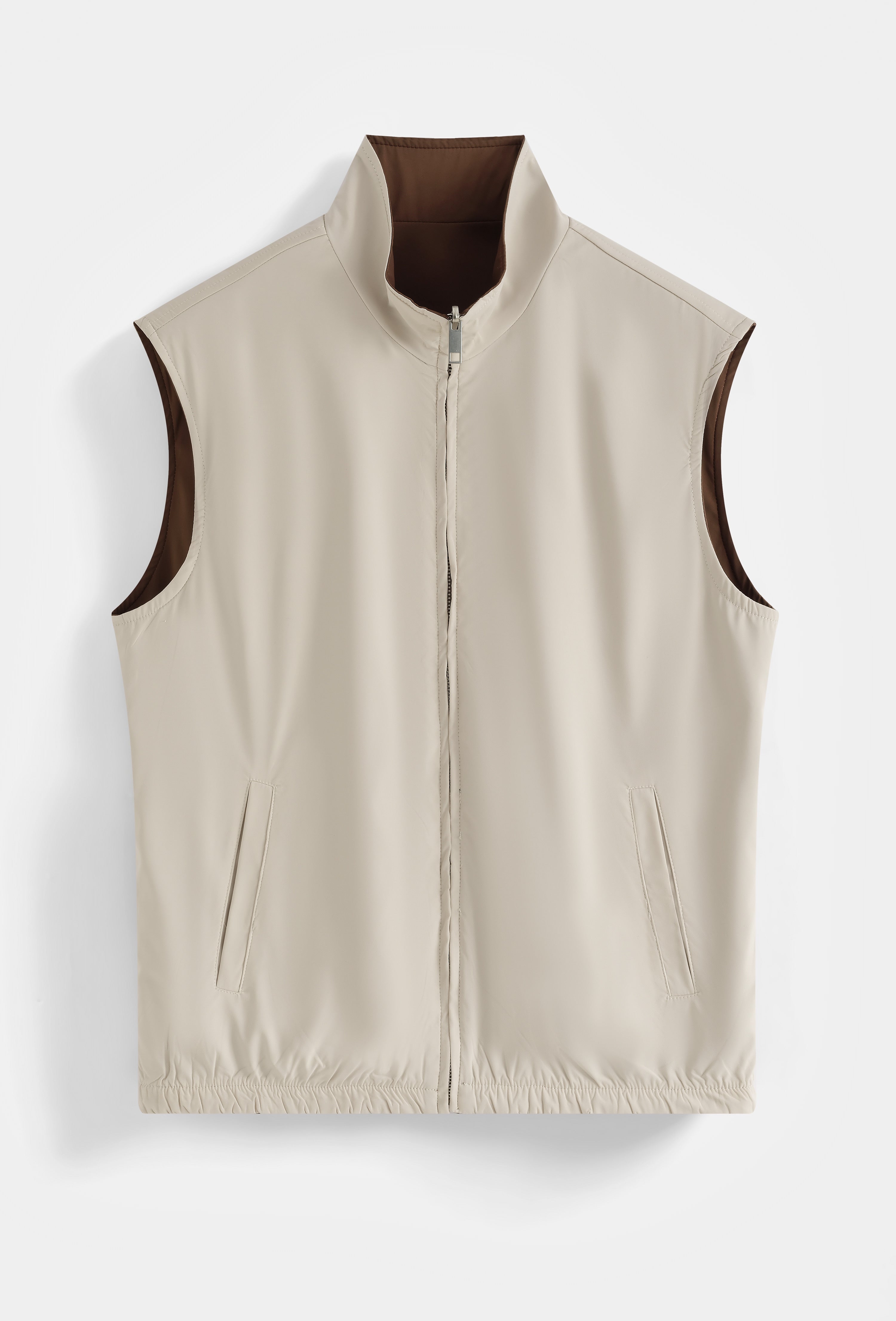 Reversible bodywarmer Brown Beige