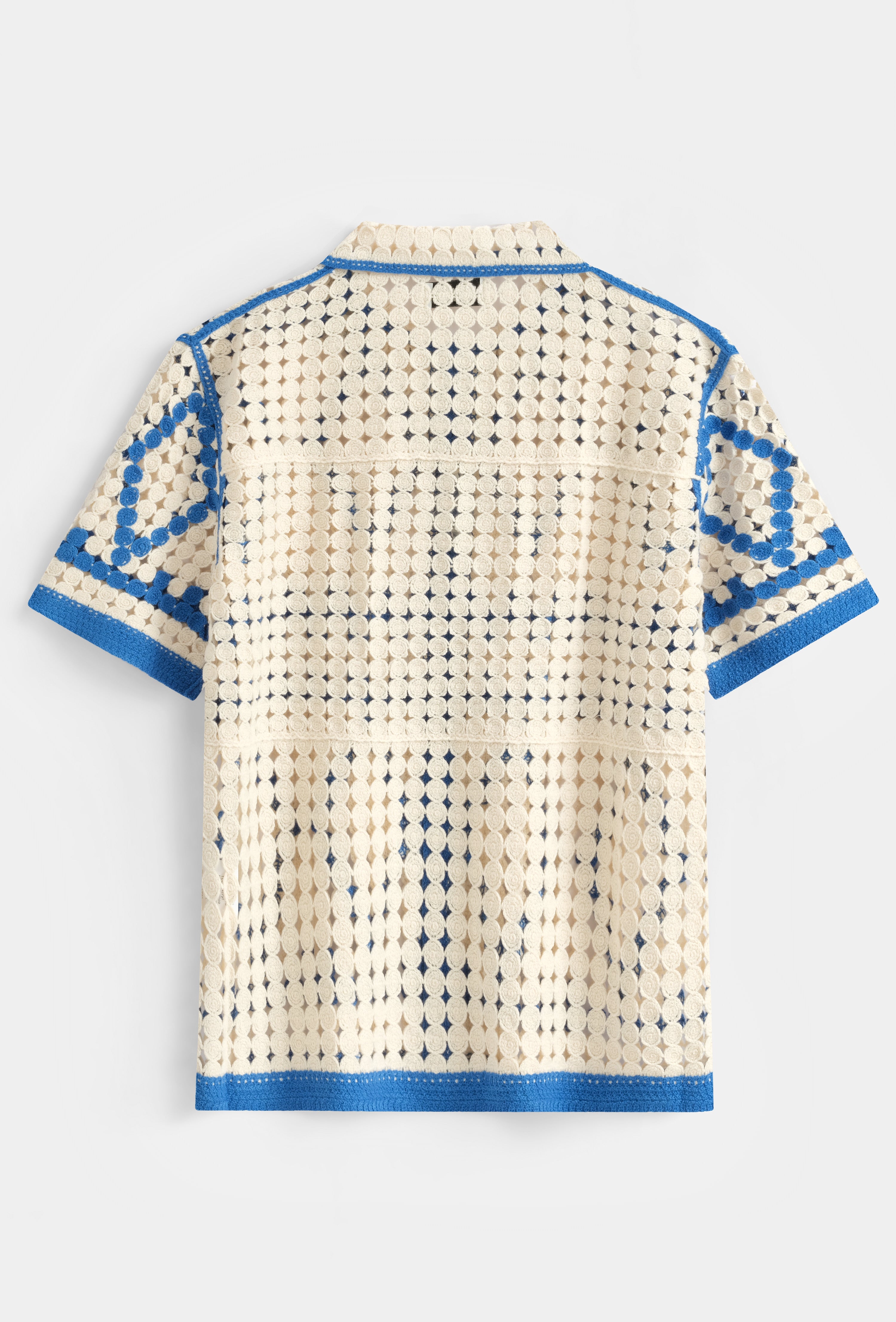 Monaco Crochet Shirt – Blue Sand