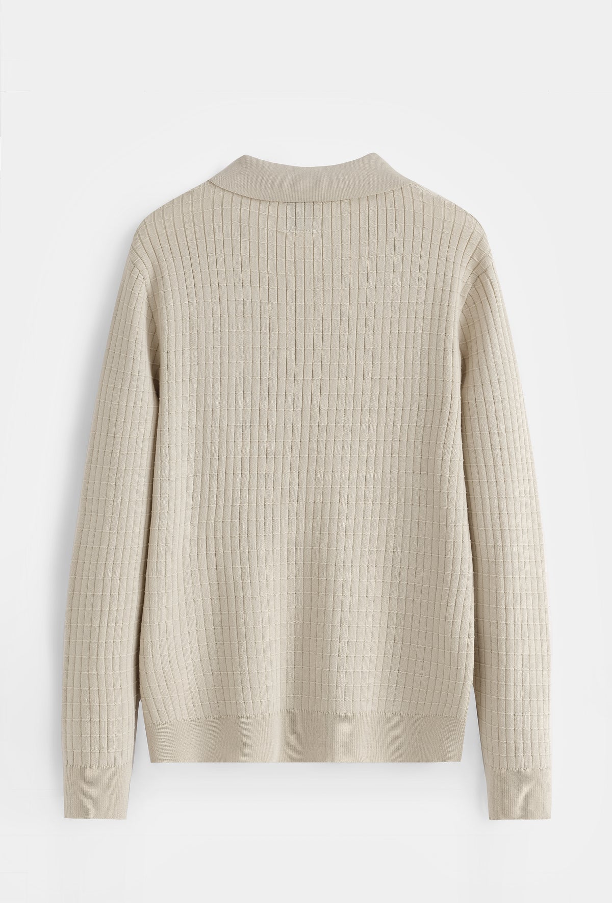 Taormina Textured Knit Polo Beige