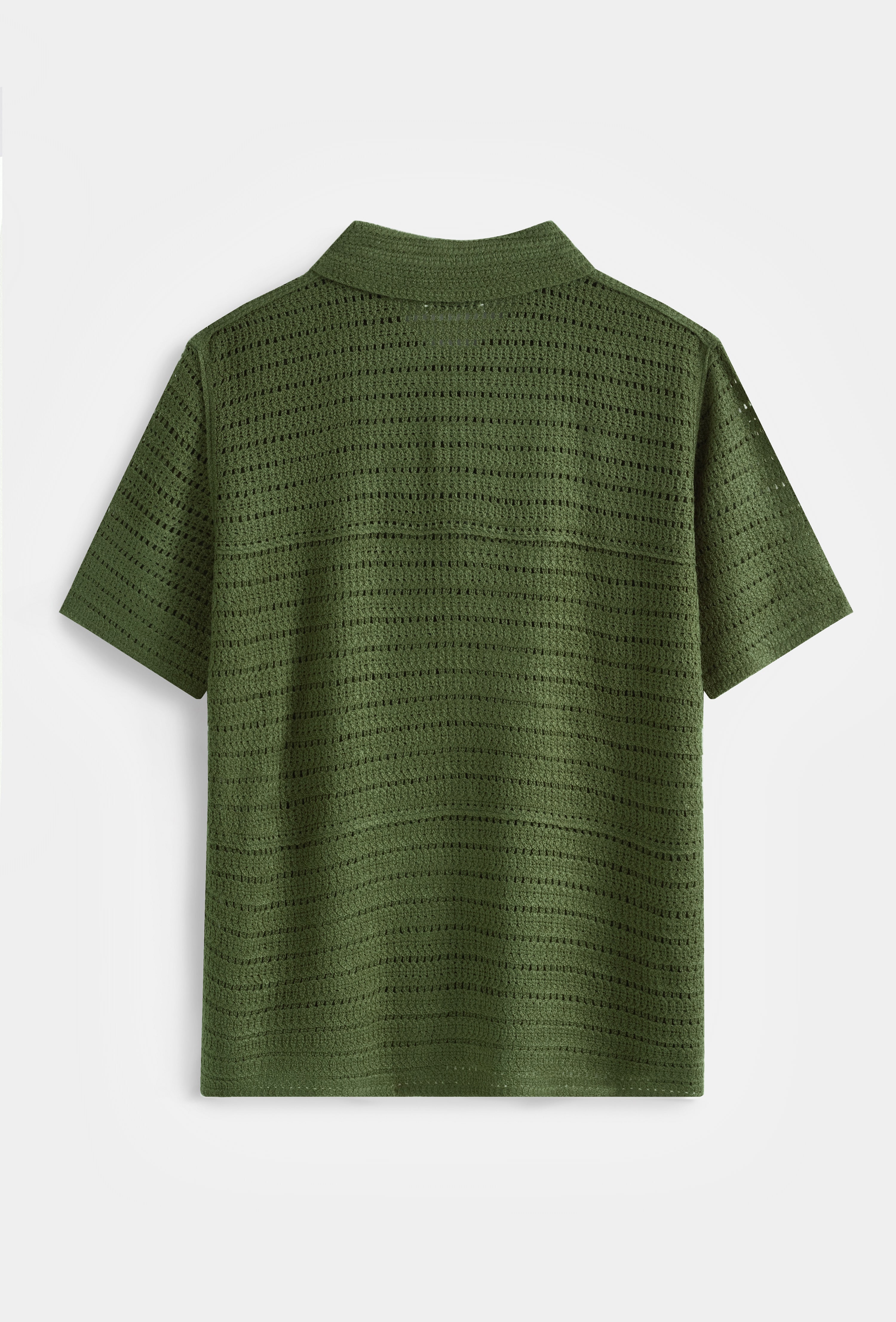 Paros Knitted Shirt Olive Green