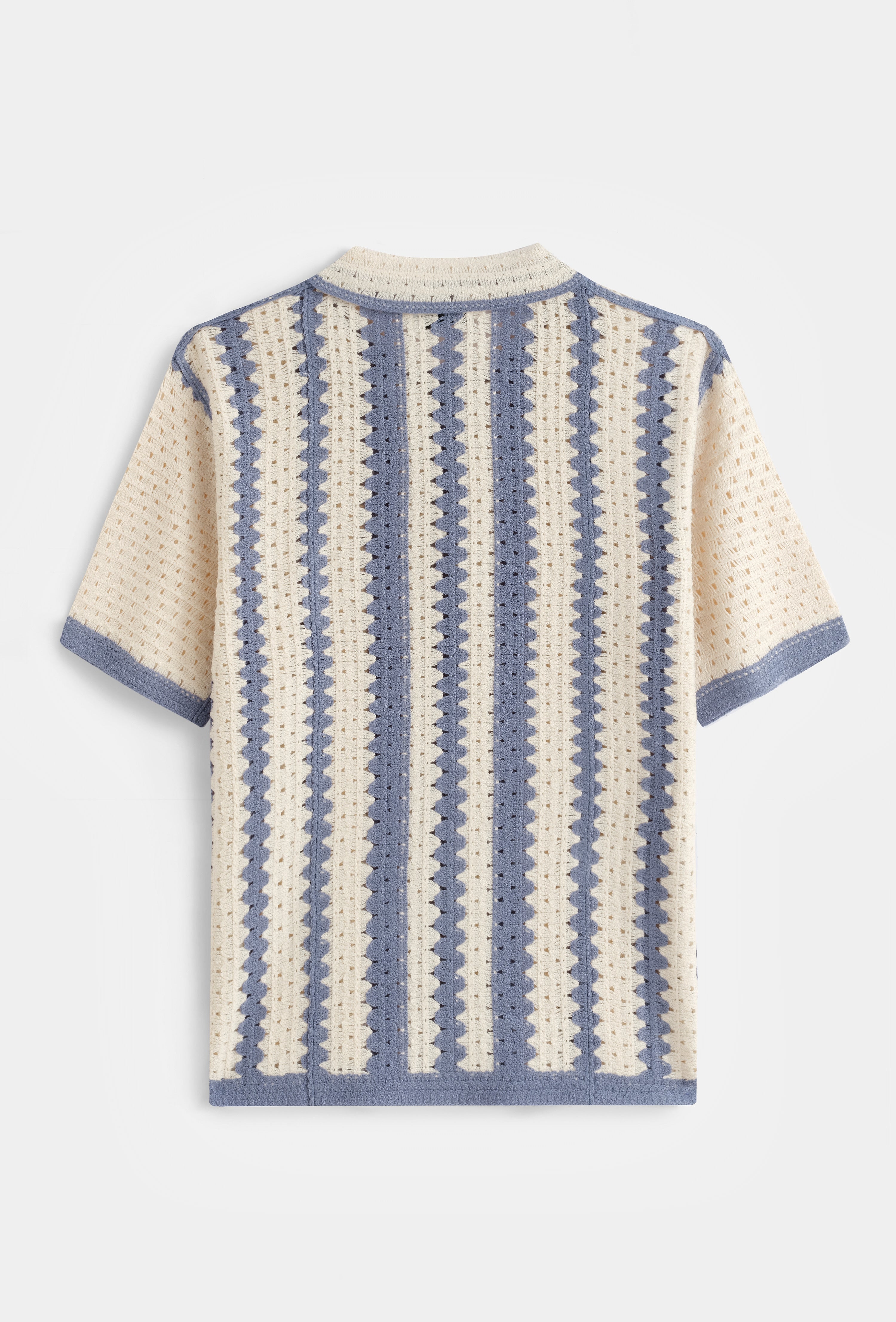 Riviera Crochet Shirt – Sky Blue