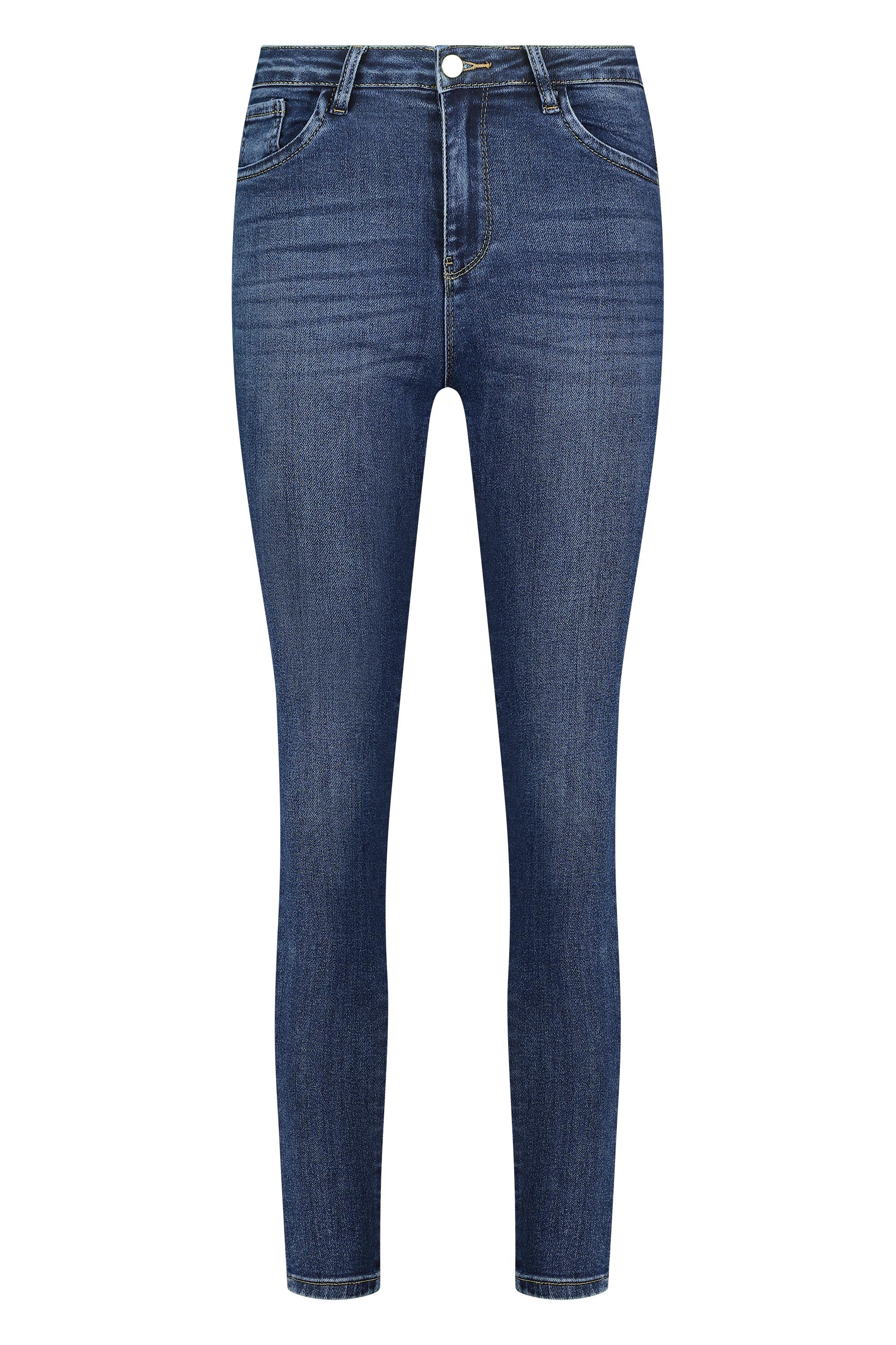 Dunkelblaue Skinny-Jeans mit Stretchanteil