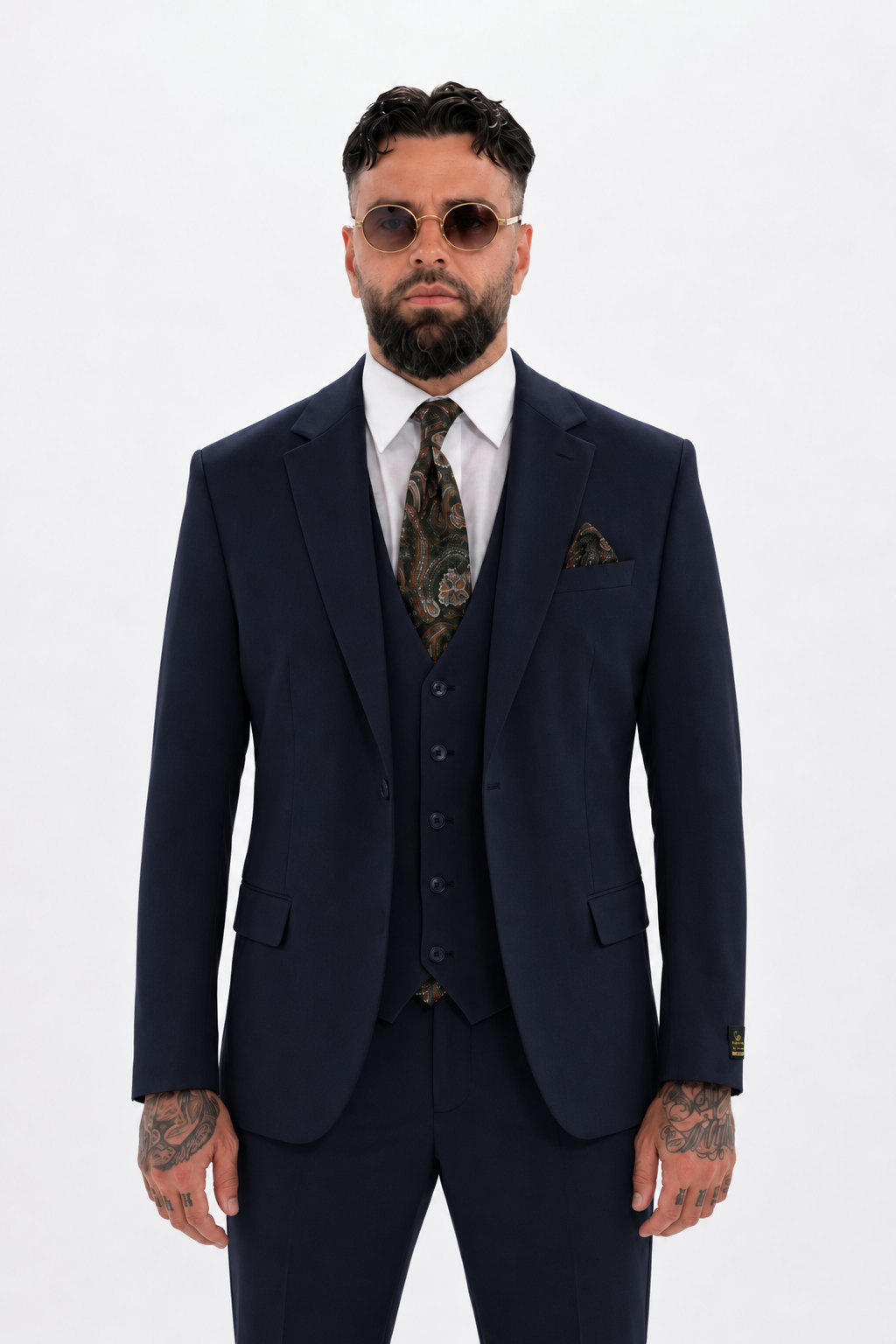 Suit Three Piece Valencia Navy