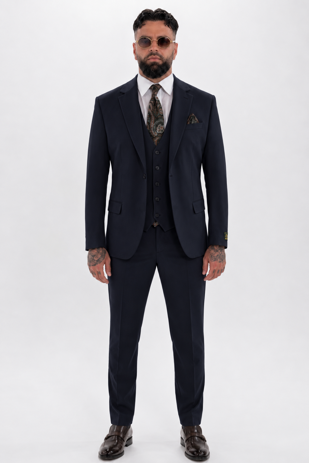 Suit Three Piece Valencia Navy
