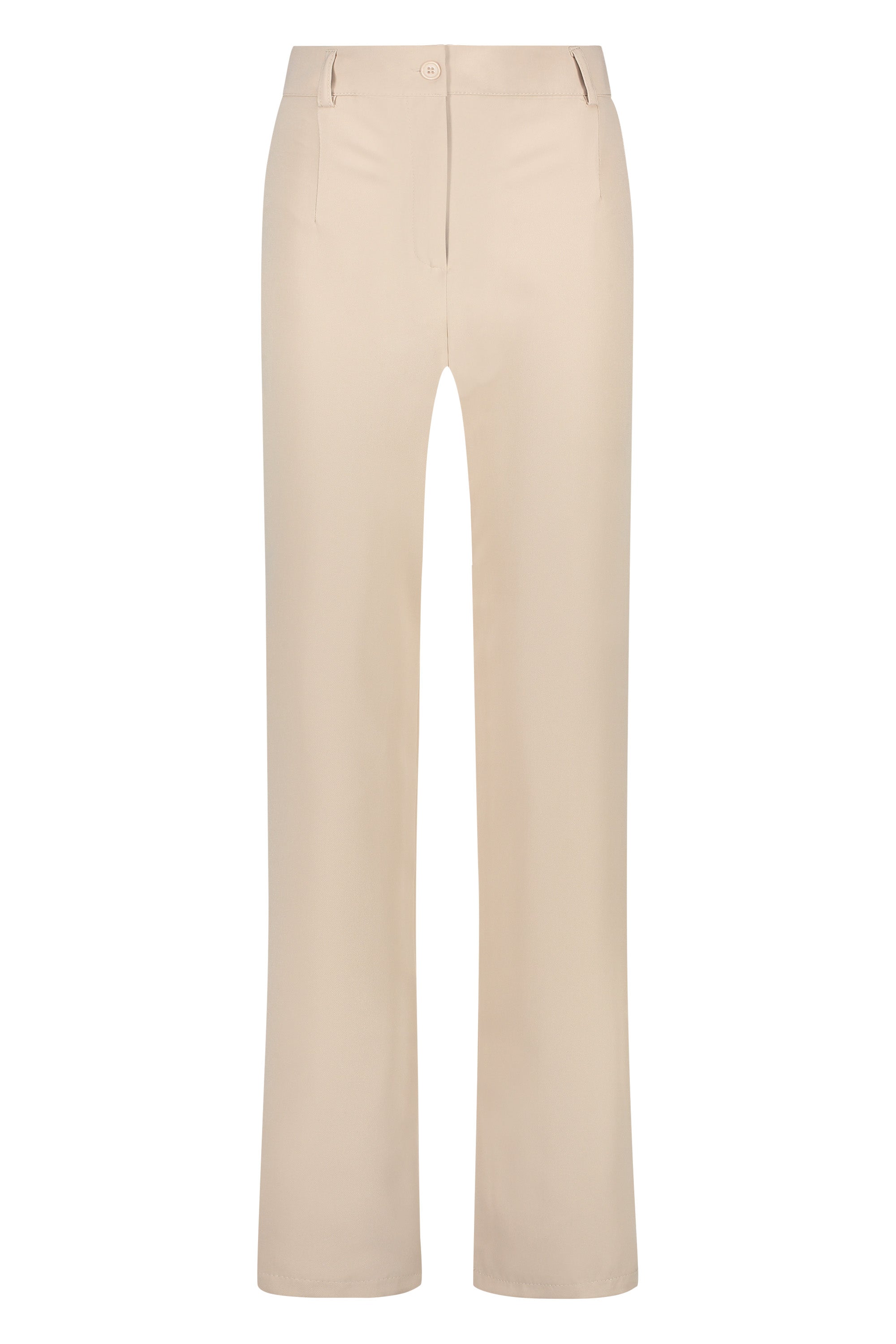 Pantalon straight fit beige