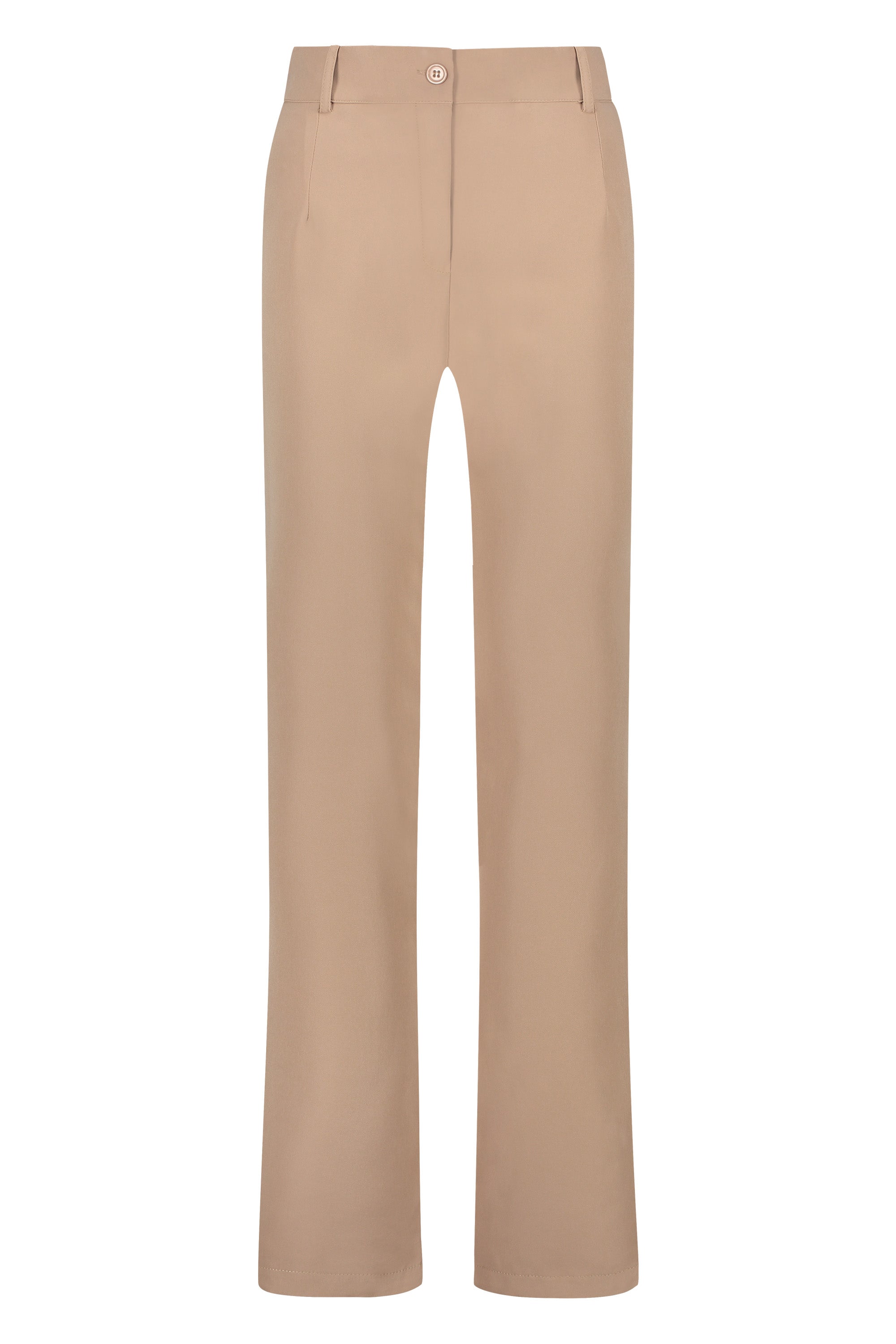 Pantalon straight fit camel