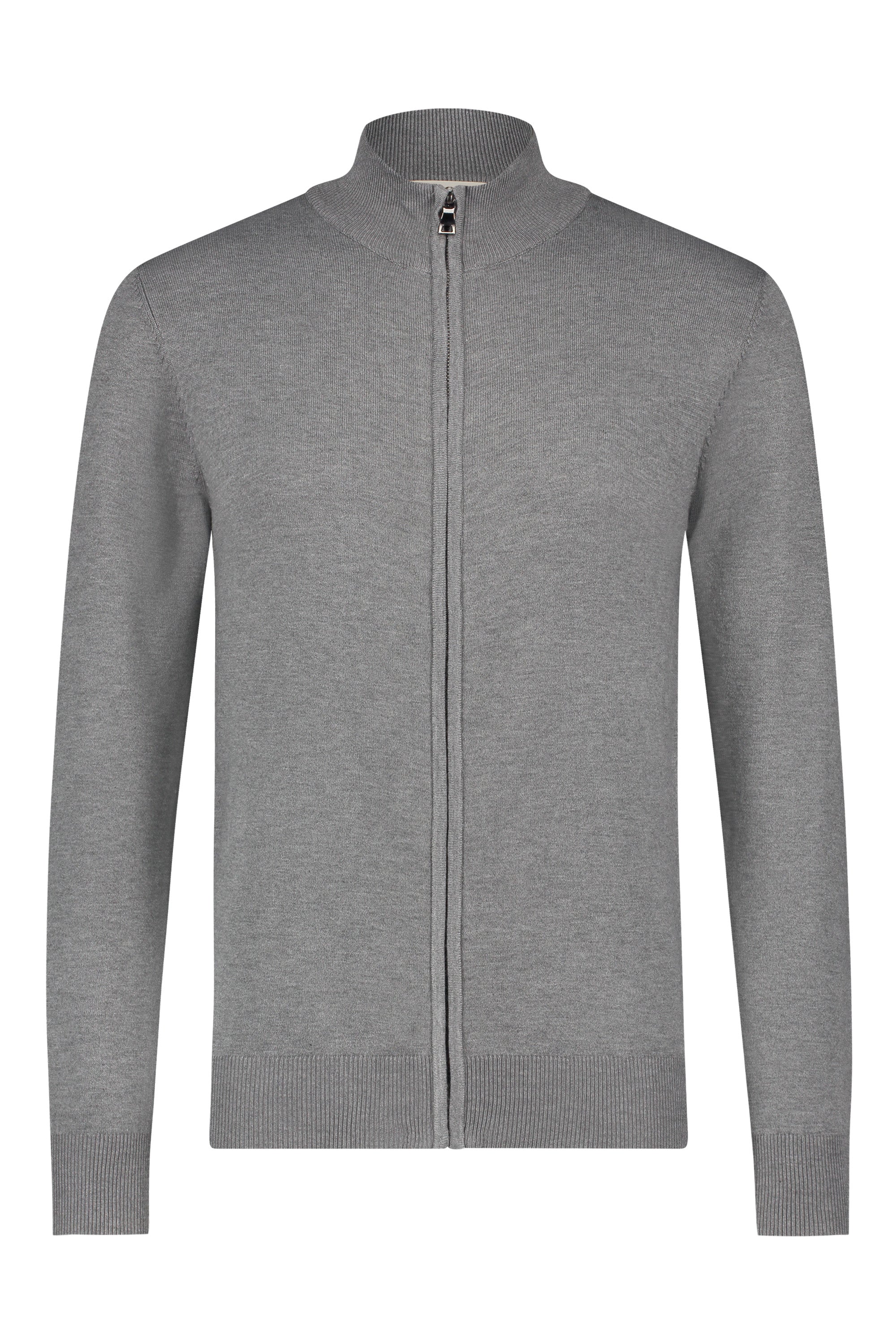 Cardigan zipper knitwear grey