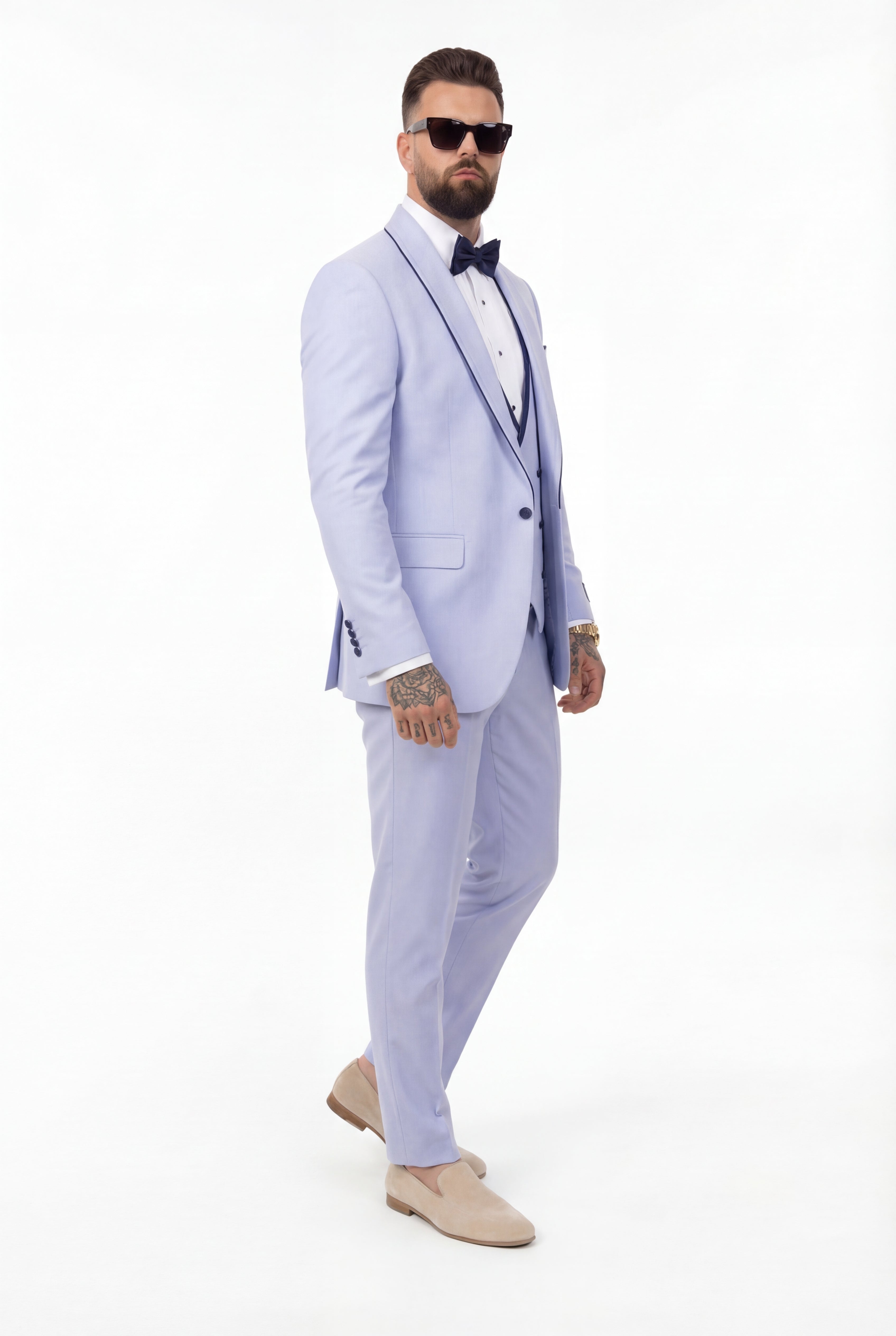 Frankie Premium 4-piece wedding suit light blue - Frankie's