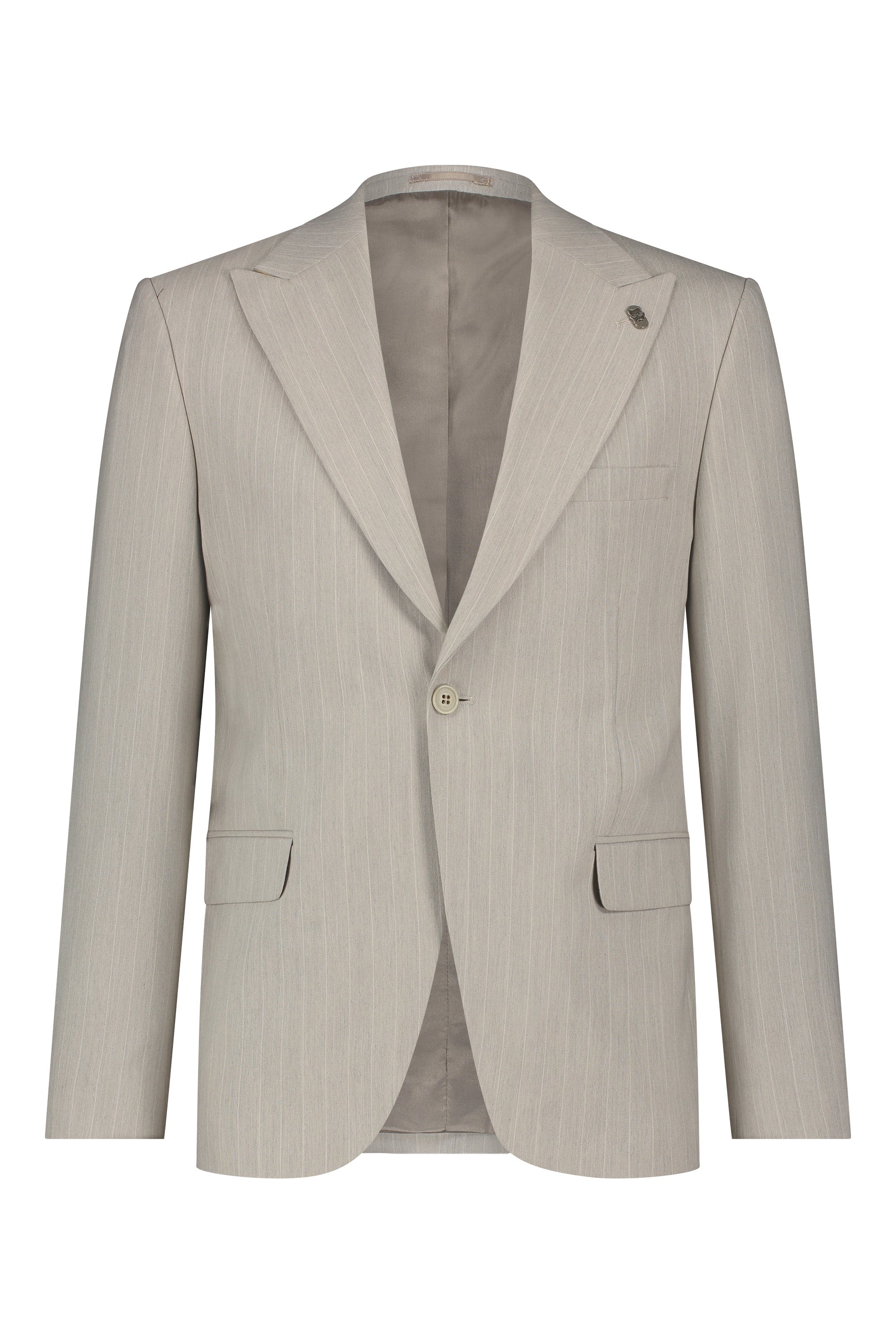 Suit three piece Havana krijtstreep beige