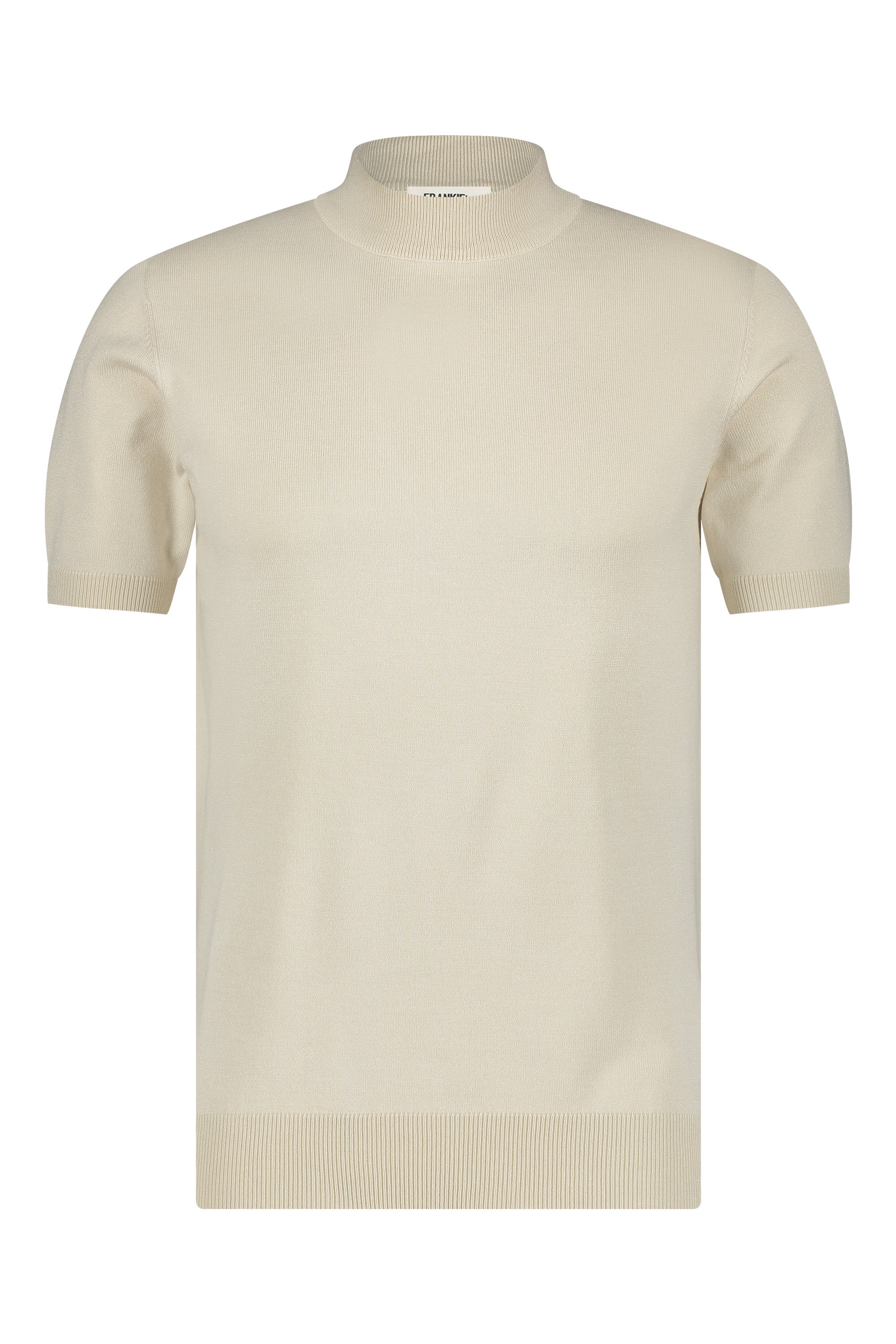 Turtleneck knitwear short sleeve beige