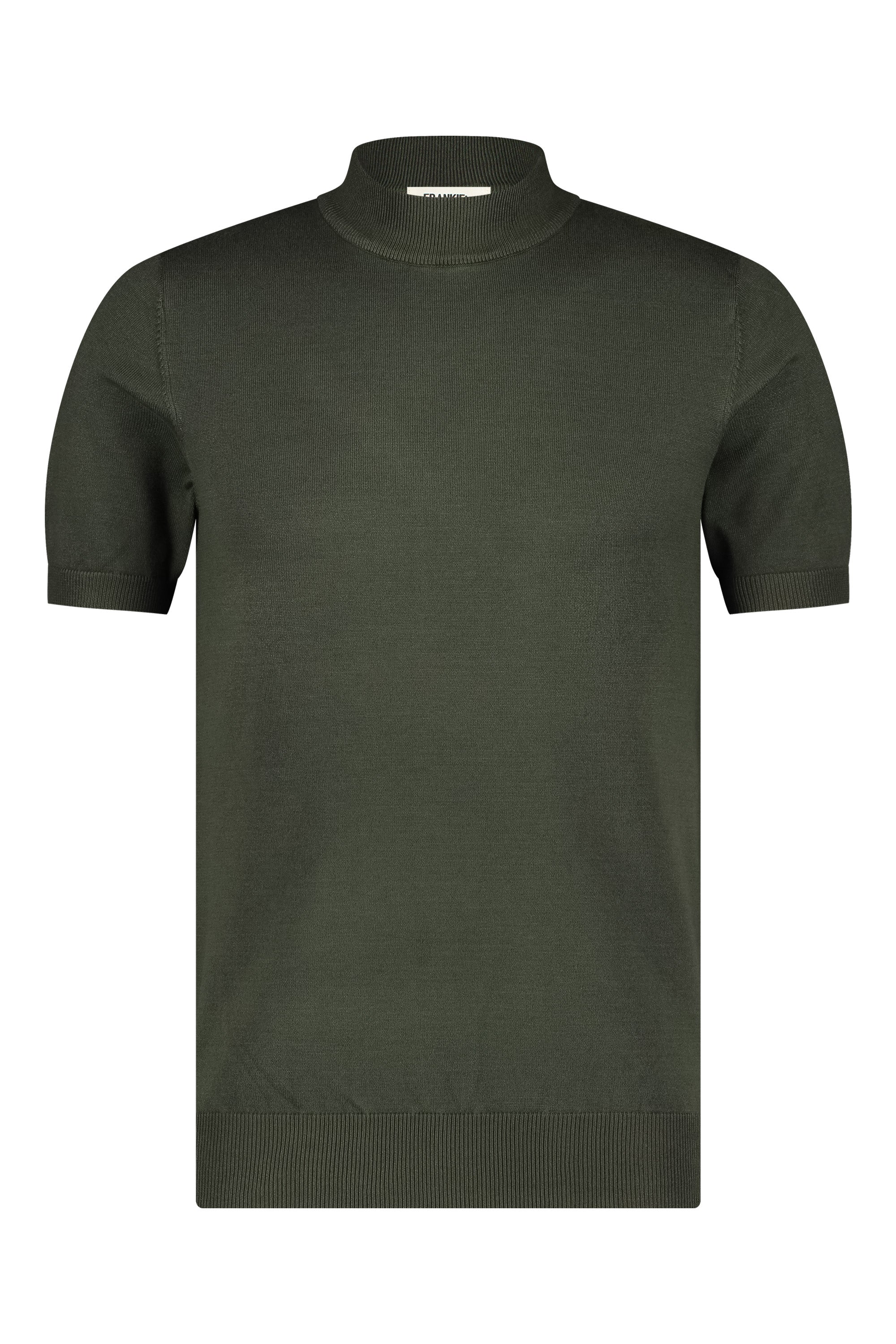 Turtleneck knitwear short sleeve khaki