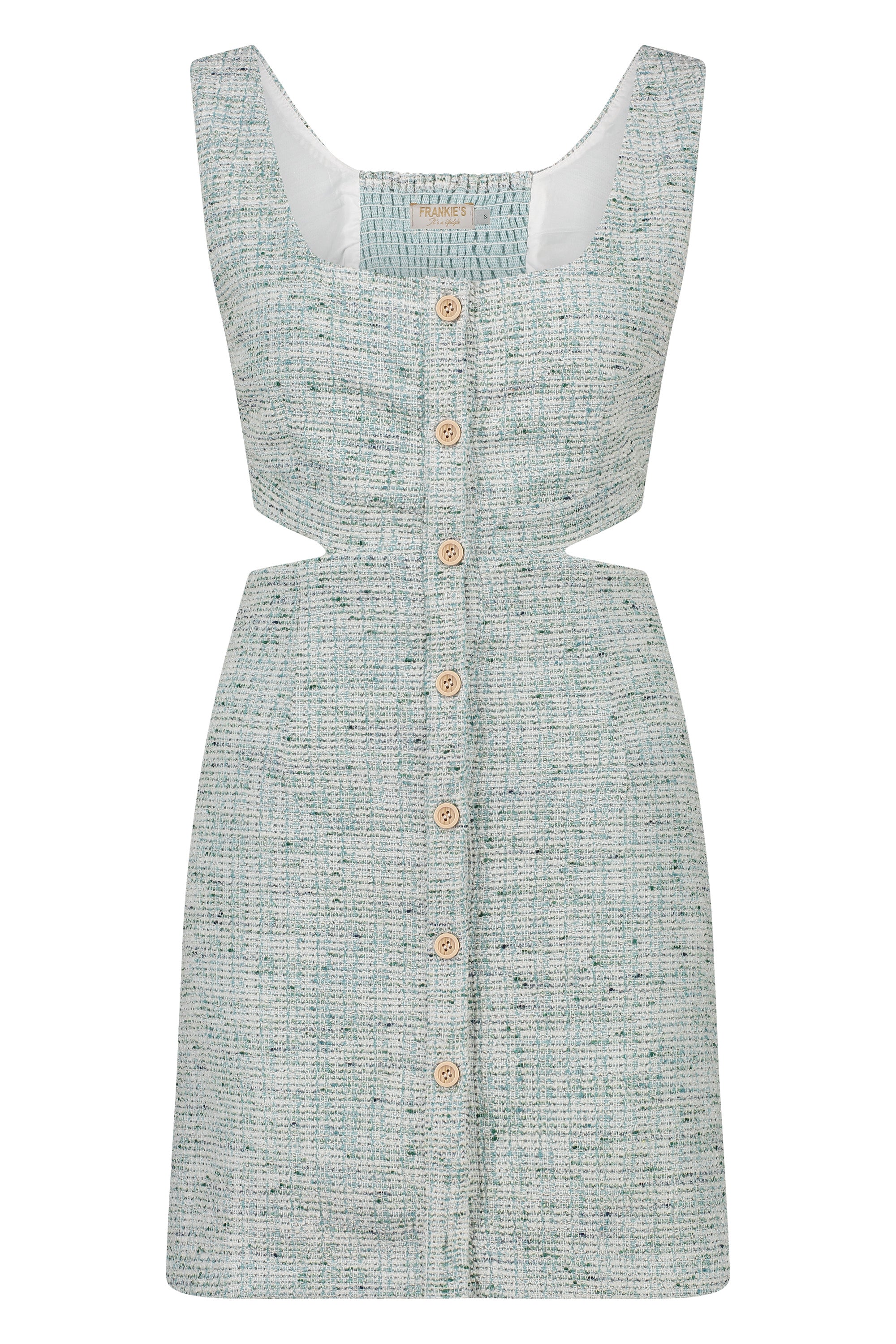 Tweed dress mint green